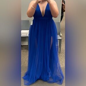 Emerald Sundae Deep Blue Prom Dress